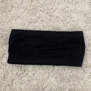 Black Strapless Bandeau